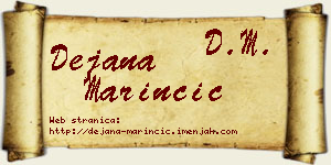 Dejana Marinčić vizit kartica